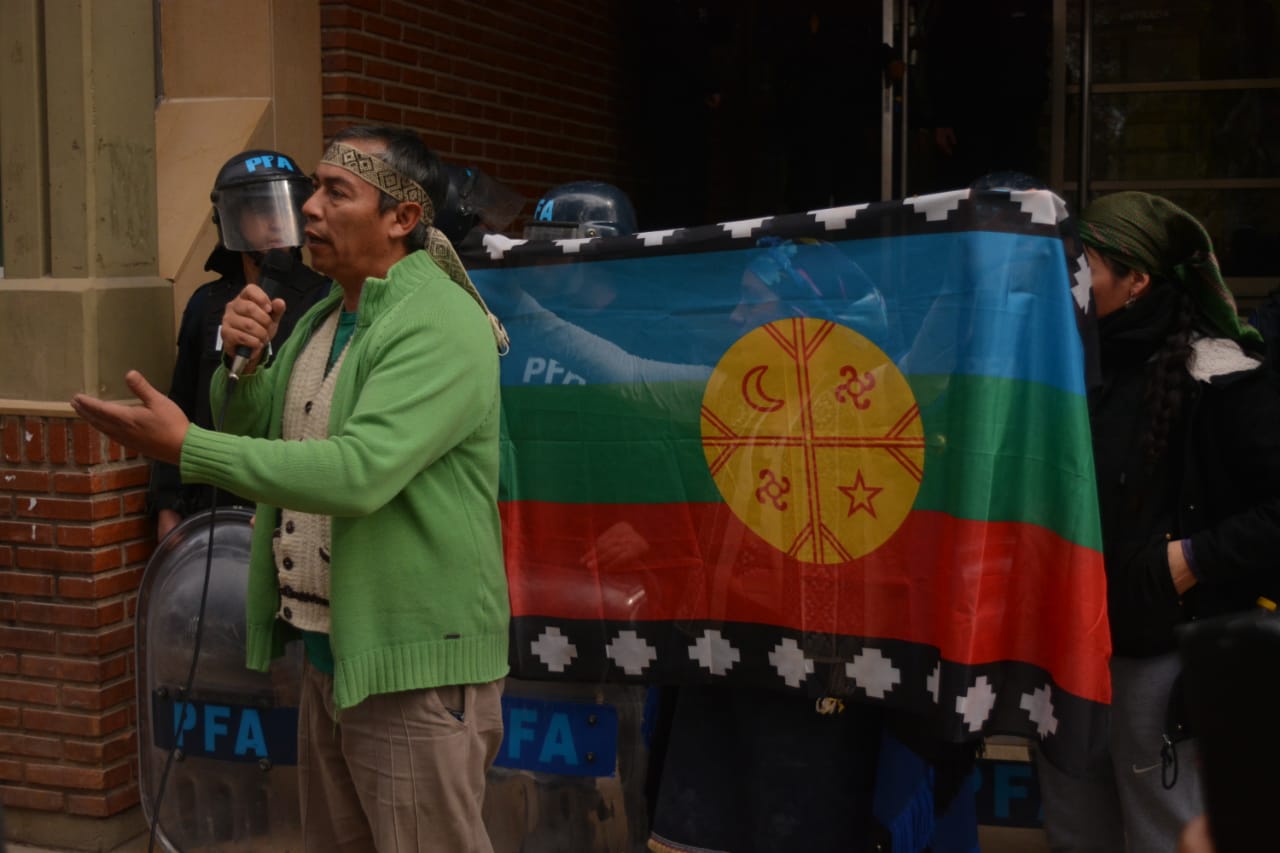 Orlando Carriqueo del Parlamento Mapuche Tehuelche de Río Negro. Foto Jaime Carriqueo