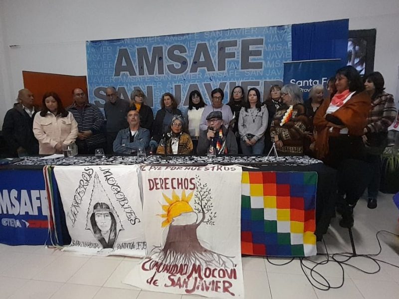 Conferencia de prensa por inicio del juicio por la masacre de indígenas mocovit