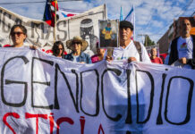 Marcha en Bariloche por el asesinato de Rafael Nahuel. Créditos Roxana Sposaro